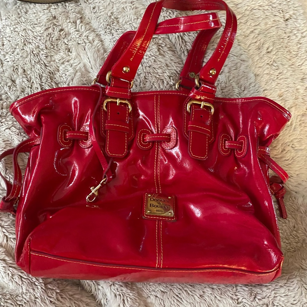 Red Patent Leather Dooney & Burke Purse